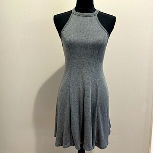 Hollister Grey Ribbed Sleeveless Dress Size M